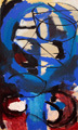 blue flower, 2008, 150cm x 90cm, mixed media auf Leinwand